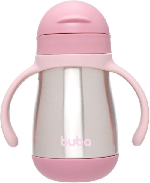 Copo Térmico com Alça Rosa - Buba