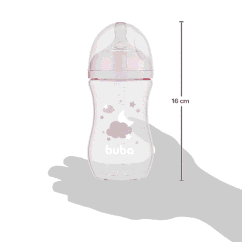 Mamadeira Easy Flow - Nuvem - Rosa - 270ML - 17256 - Buba